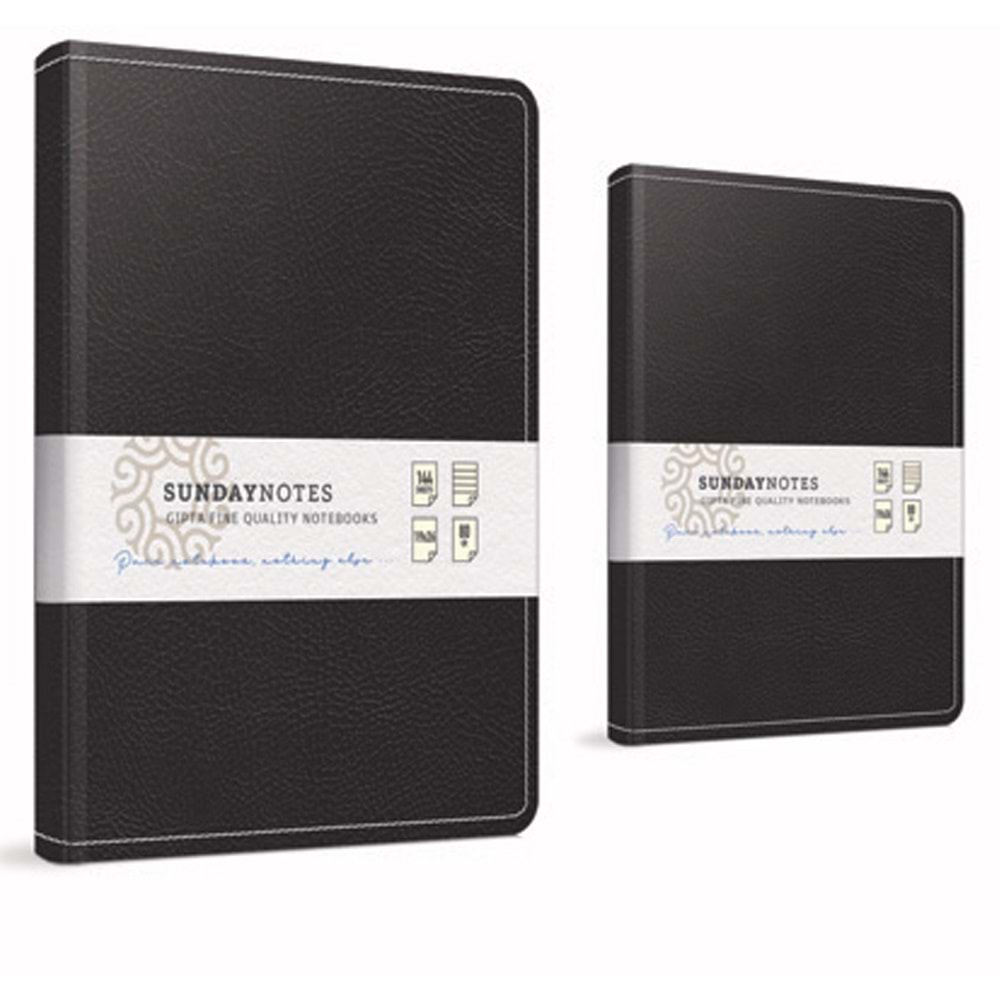 Gıpta Sunday Notes İp.Dk.Deri.Kapak Defter 17x24 140 YP Çizgili