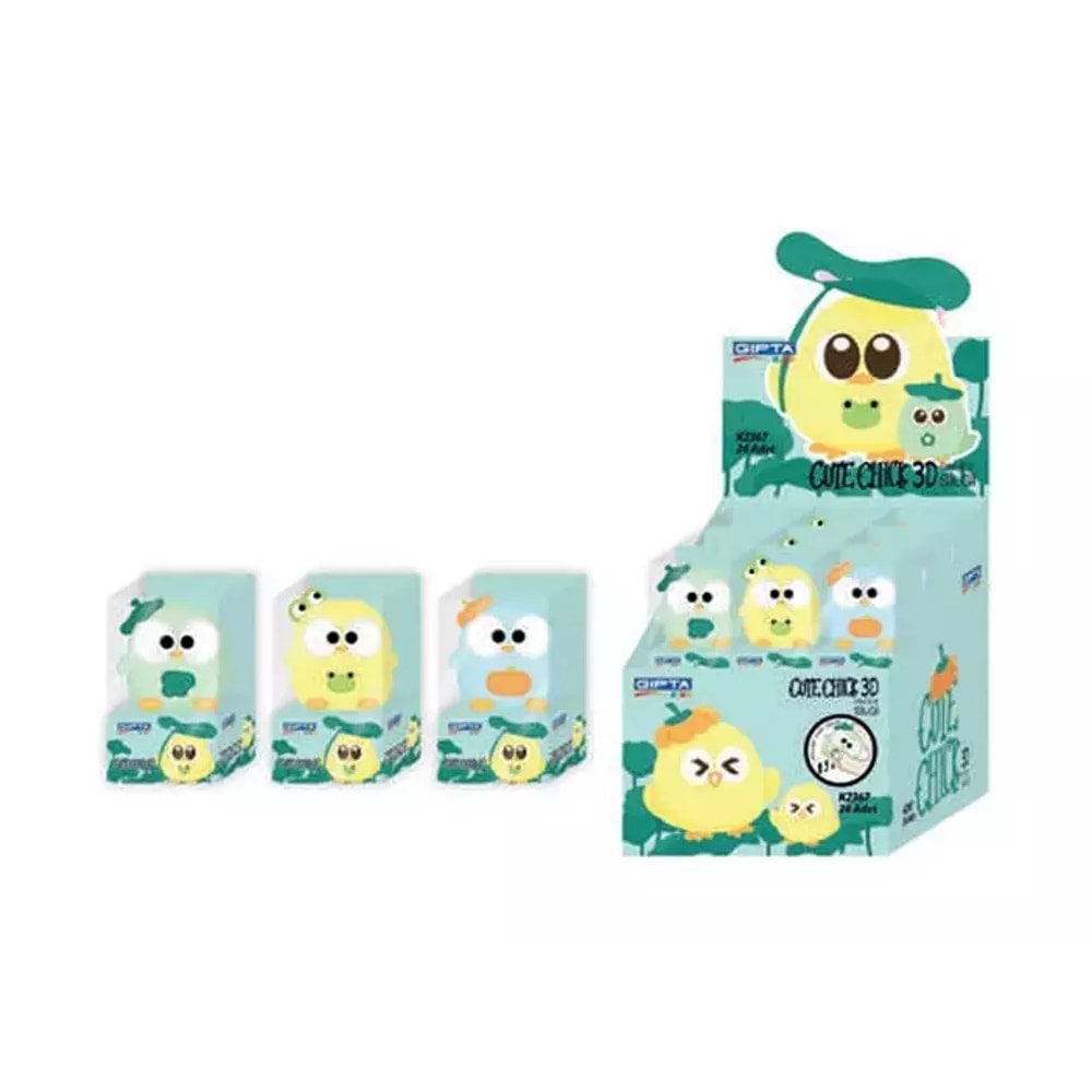 Gıpta Silgi Cute Chick 3d 24 Lü K2367