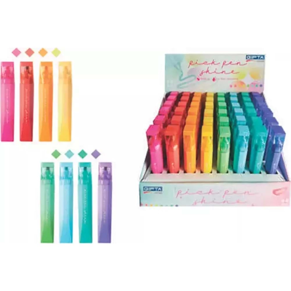 Gıpta Fosforlu Kalem Pıckpen Shıne 8 Renk 48 Li F1711