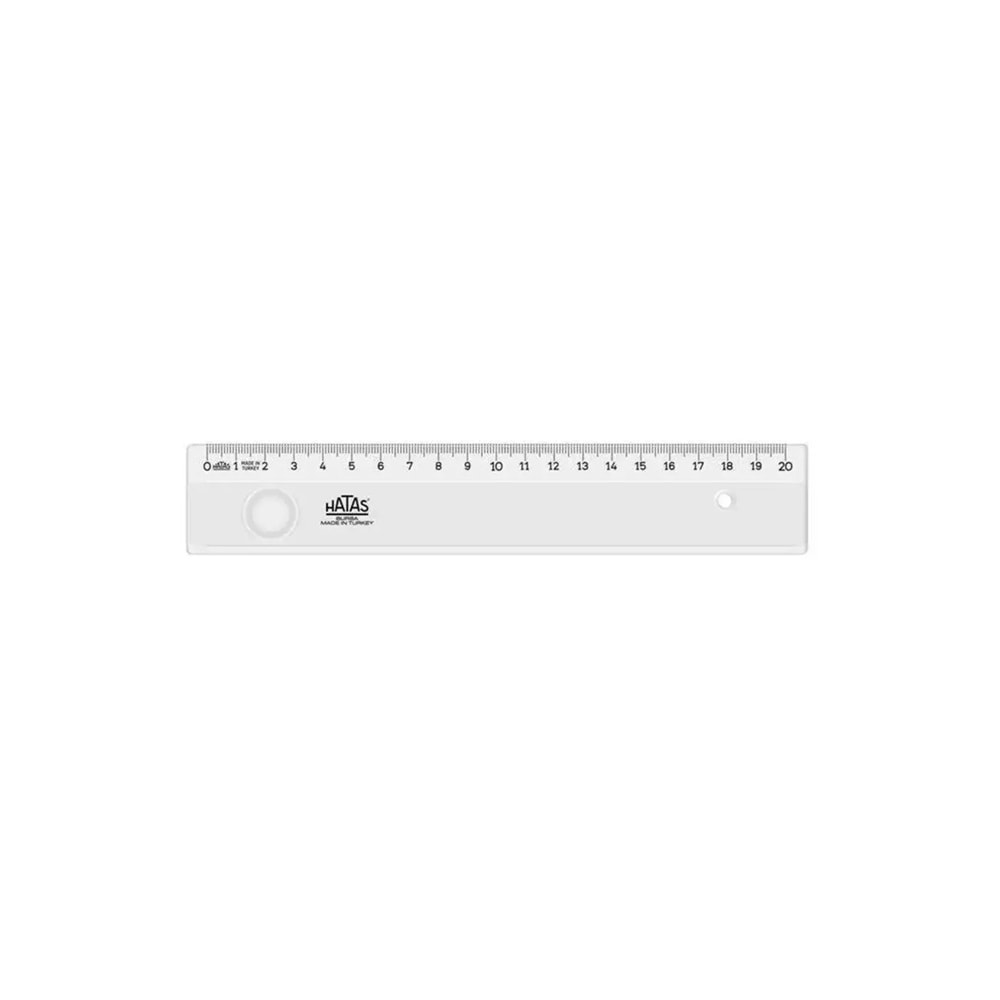 Hatas Mercekli Geniş Büro Cetveli 20 Cm 00151 (1 Adet)