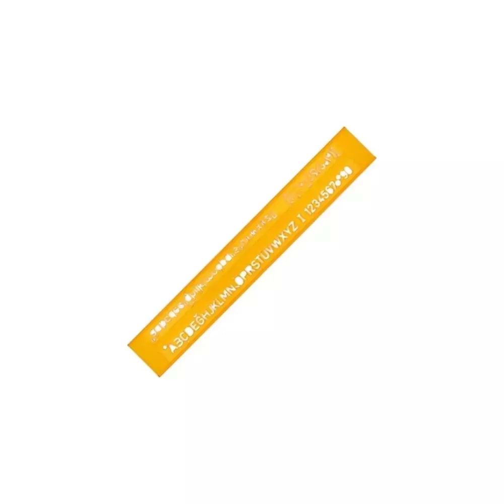 Hatas Teknik Resim-Yazı Şablonu 10 MM 02230 (1 Adet)