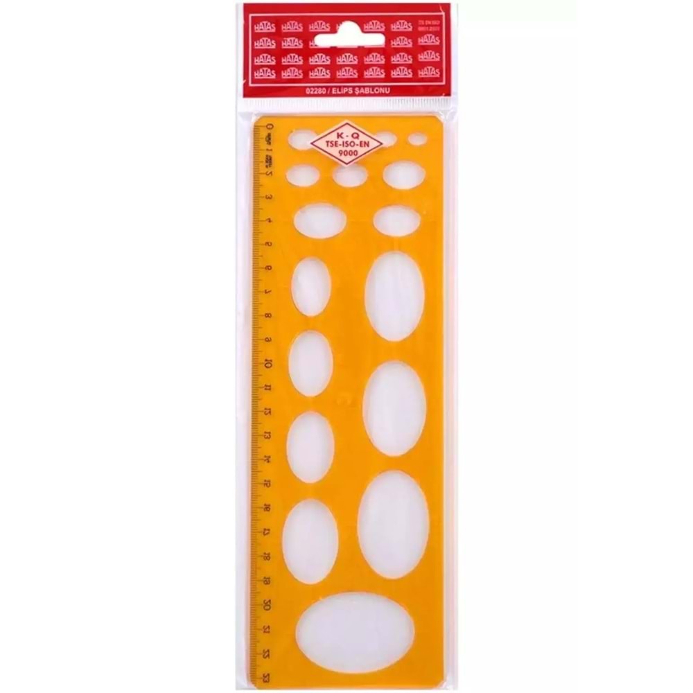 Hatas Elips Şablonu 02280 (1 Adet)