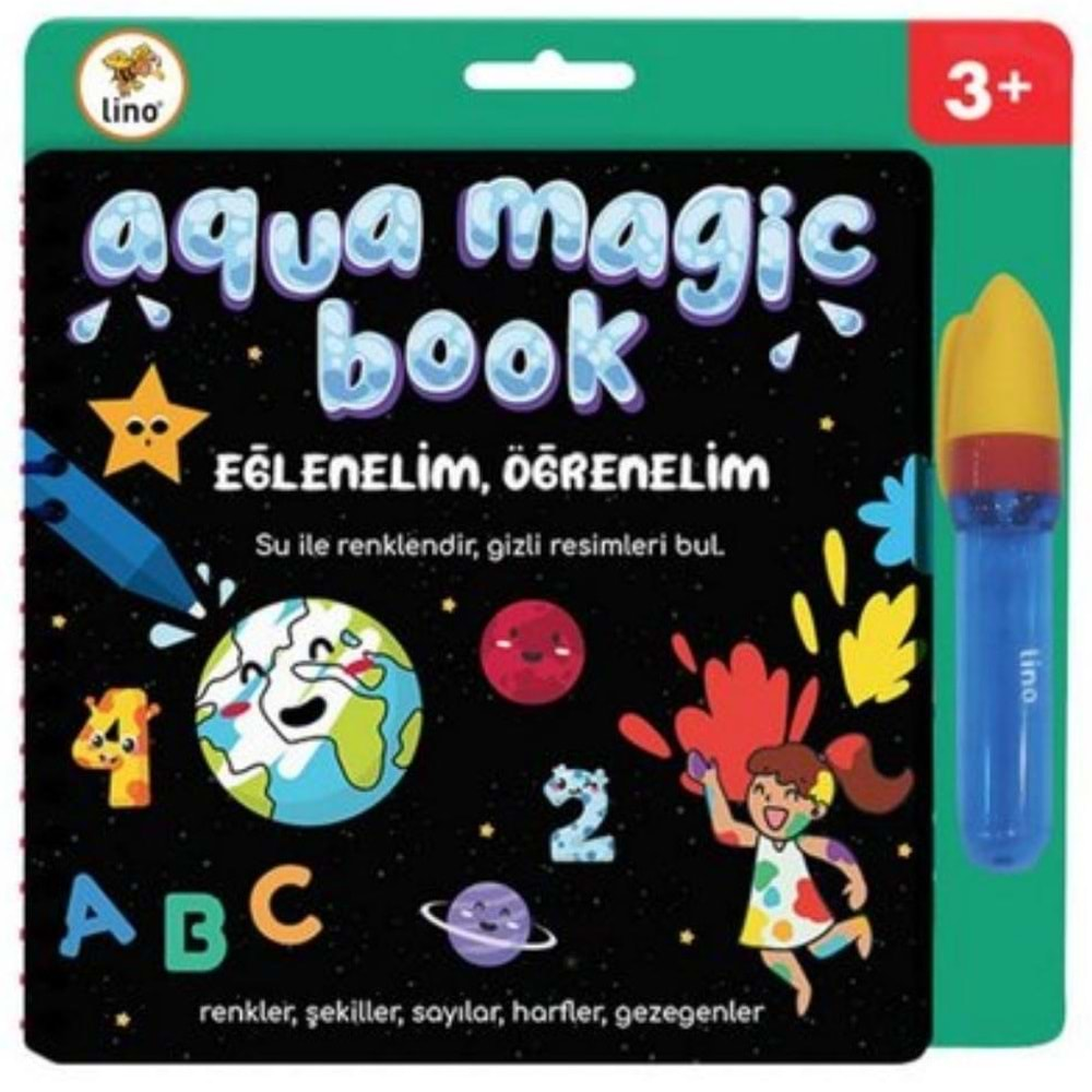 Lino Sihirli Boyama Kitabı Aqua Magic Book Eğlenelim Öğrenelim TFL-1004