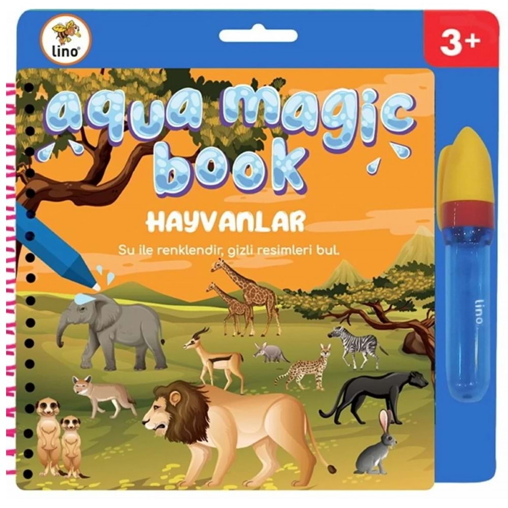 Lino Boyama Kitabı Aqua Magic Book Hayvanlar Sihirli TFL-1008