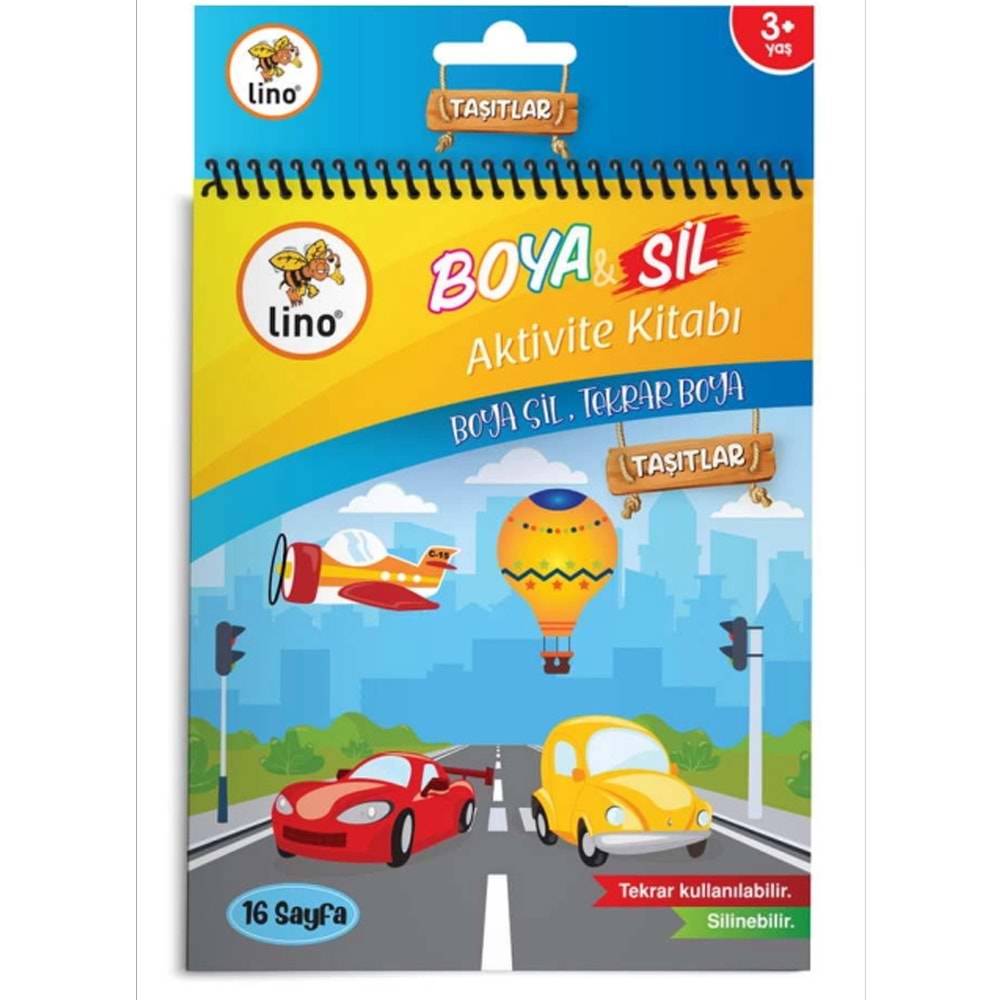 Lino Boyama Kitabı Boya & Sil Aktivite Araçlar Silinebilir BS-1001