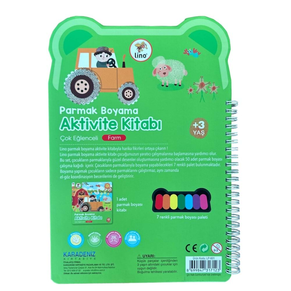 Lino Parmak Boyama Aktivite Kitabı Farm Lp-601