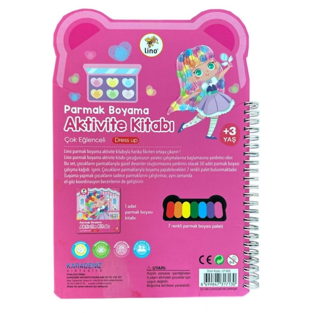 Lino Parmak Boyama Aktivite Kitabı Dress Up Lp-602
