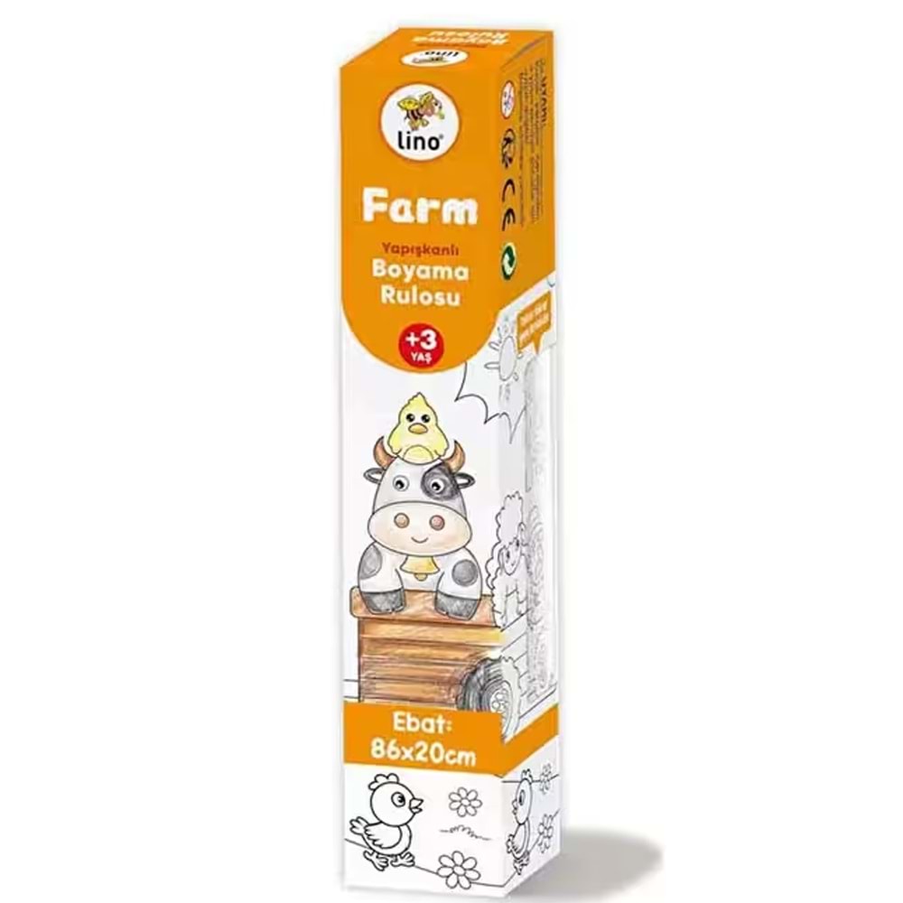 Lino Yapışkanlı Boyama Rulosu Farm 86x20 Cm LS-101