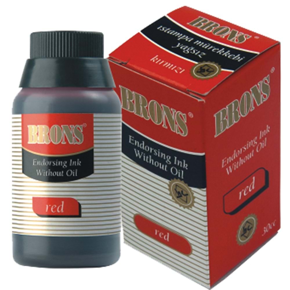Brons Istampa Mürekkebi Yağlı 30 CC Kırmızı BR-316 (1 Adet)