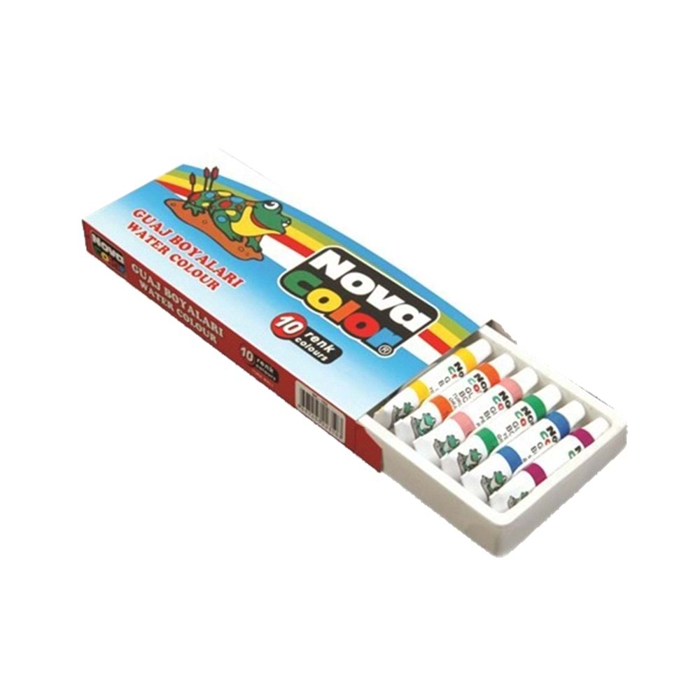 Nova Color Guaj Boya Tüp 10 Renk NC-102