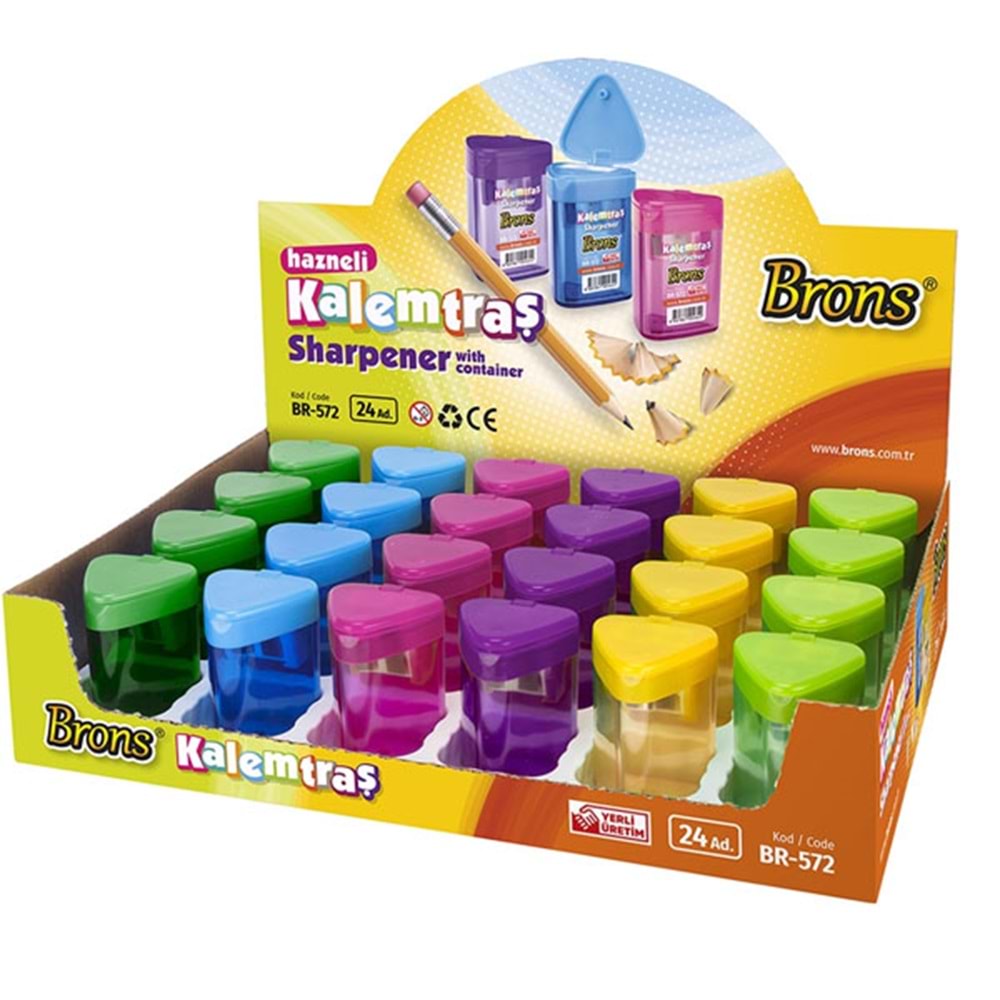 Brons Kalemtıraş Hazneli Üçgen BR-572 (1 Adet)