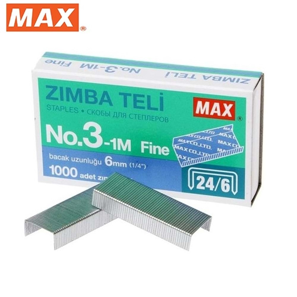 Max Zımba Teli No 24/6 3-1M