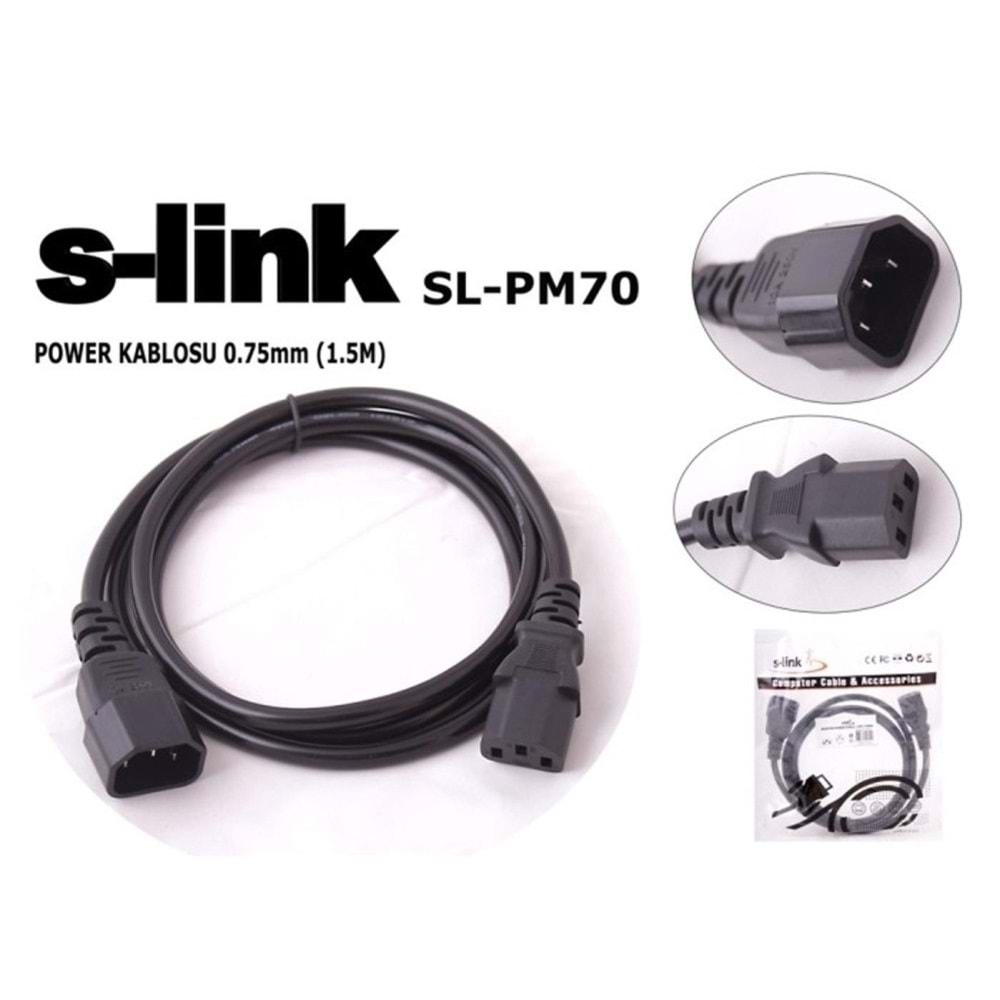 S-link SL-PM70 1.5mt 0.75mm Power Ara Kablosu