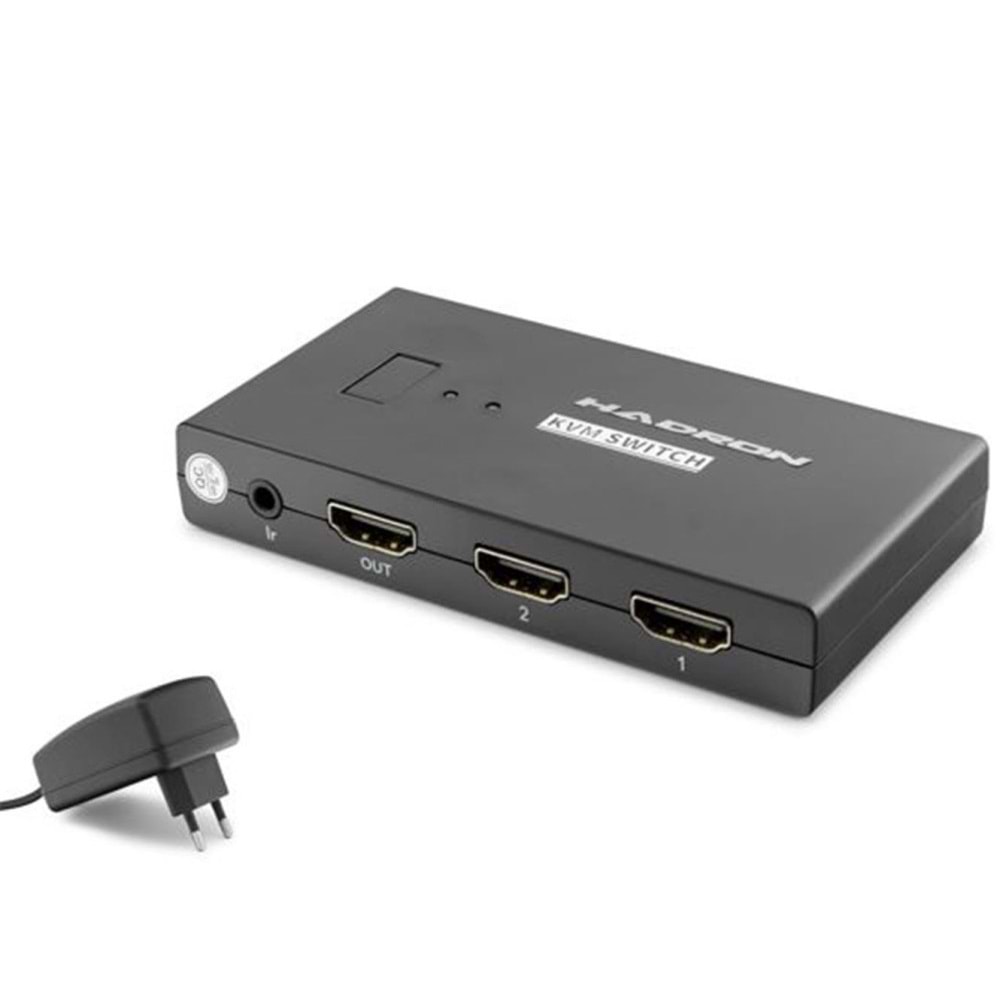 Hadron Hdx1373 2 Port + 4- Hdmi Kvm Switch Usb Hdmi Kablolu Siyah