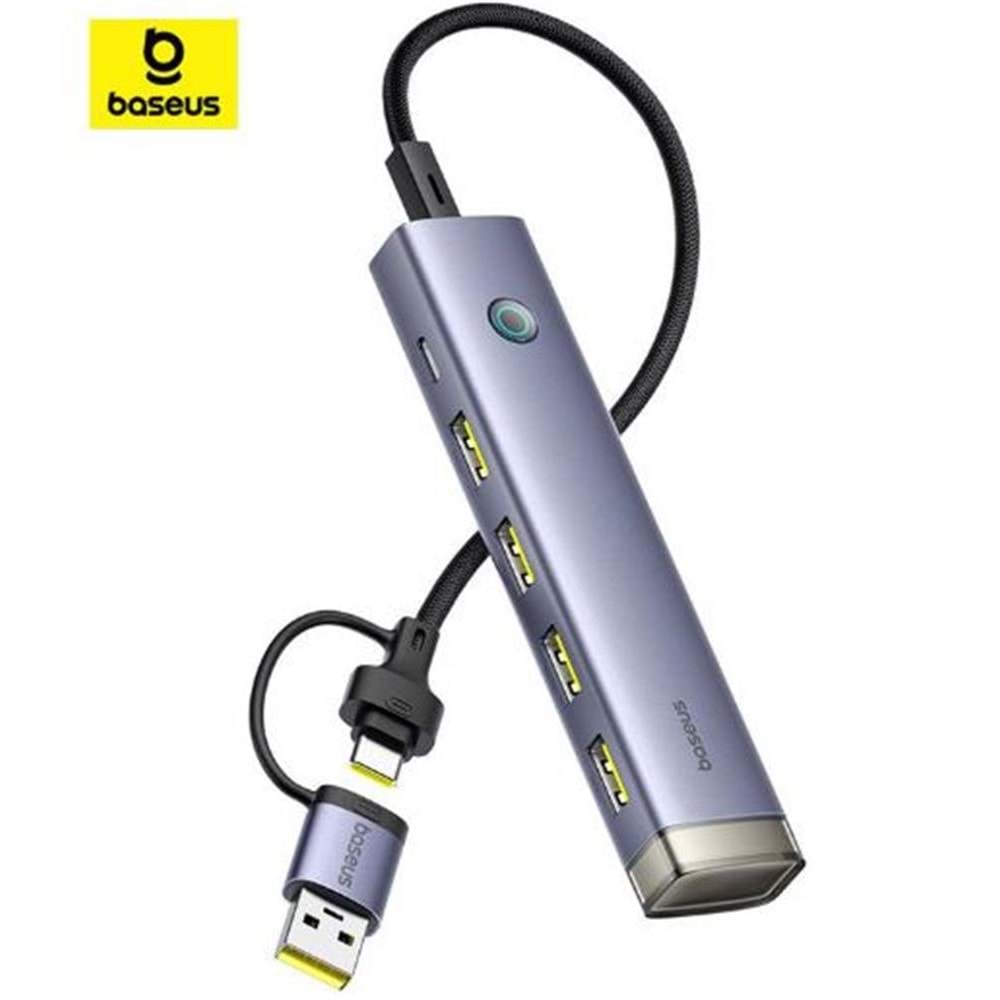 Baseus UltraJoy Lite 4-Port HUB-Gri (B0005280B811-13)