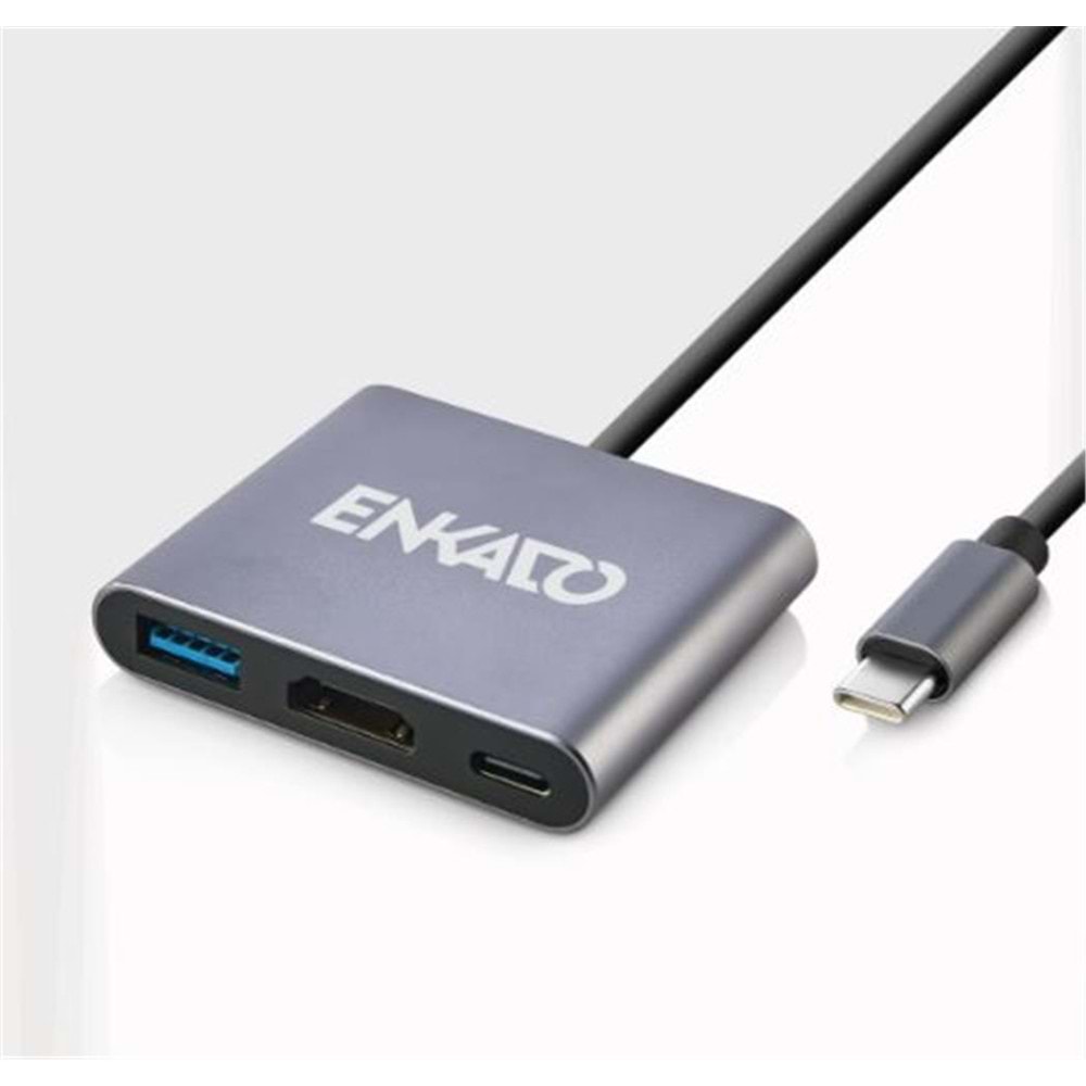ENKADO EKD-TP43 TYPCE-C TO 3 İN1 HDMI +PD +USB 3,0 ADAPTÖR