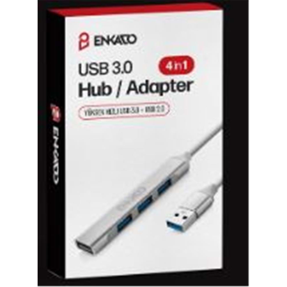 ENKADO EKD-UH60 USB 3.0 TO 4in1 , 1 PORT USB 3.0+3PORT USB 2.0 HUP ADAPTÖR