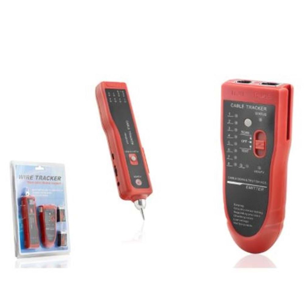 HADRON HDX6527 Wire Tracker Kablo Bulucu ve Hat Test Cihazı Kırmızı Siyah