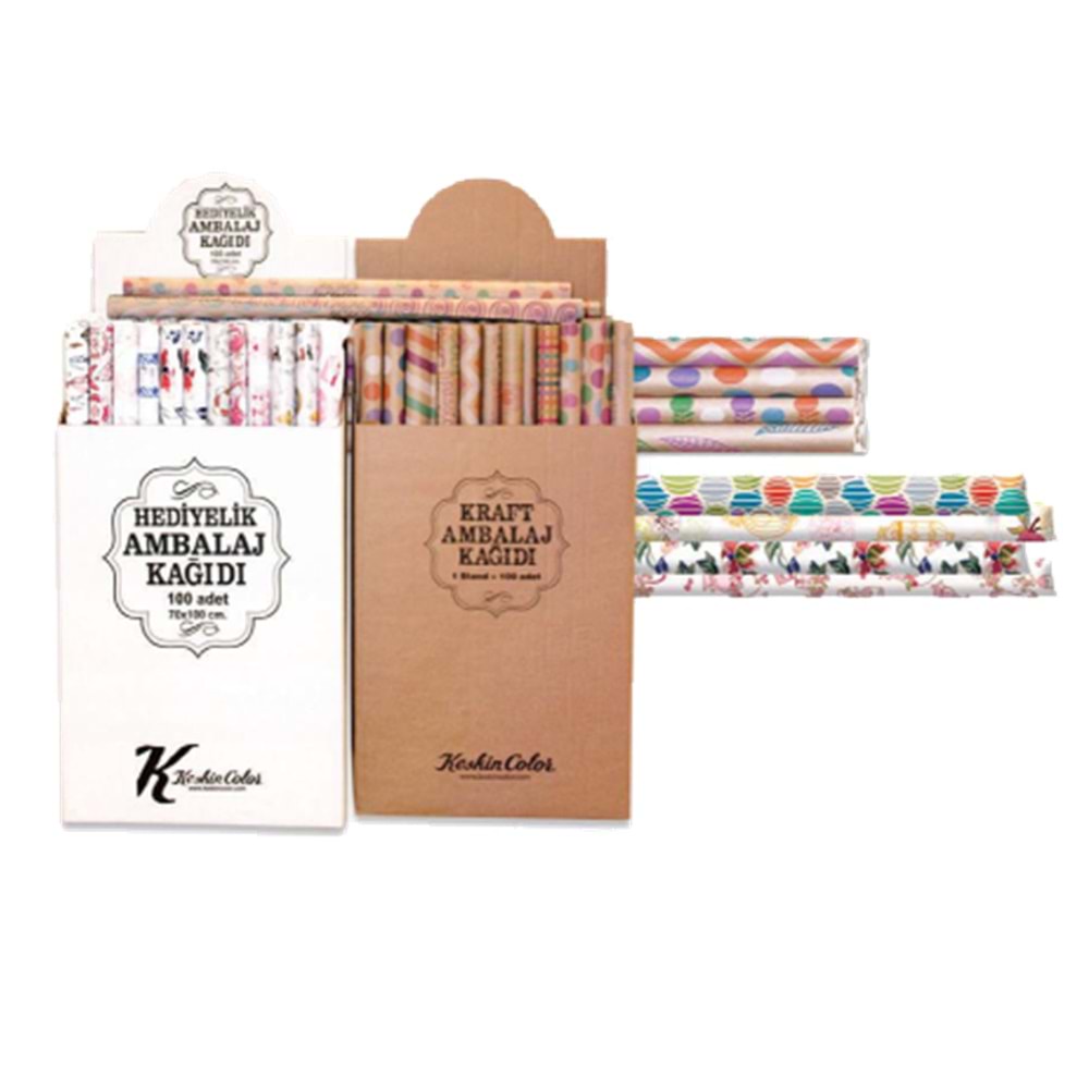 Keskin Color Ambalaj Kağıdı Hediyelik Tekli Rulo 70x100 100348-99 (1 Adet)