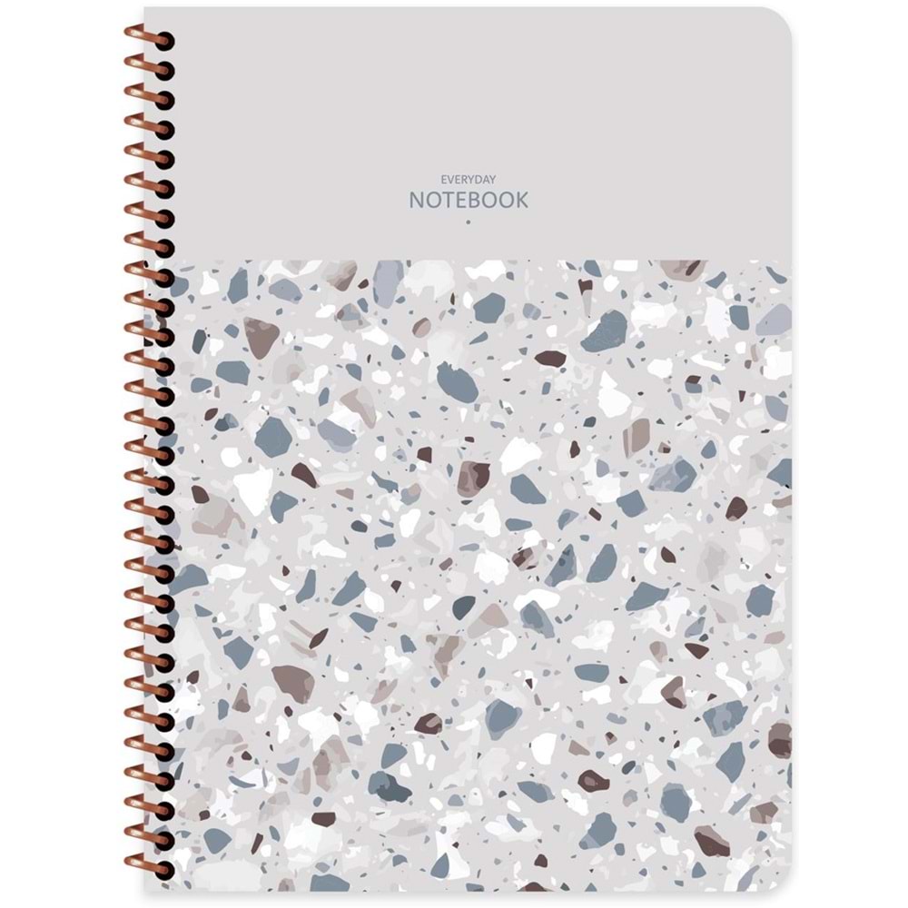 Keskin Color Terazzo Defter 16,5x22,5 80 YP Çizgili(1 Adet)