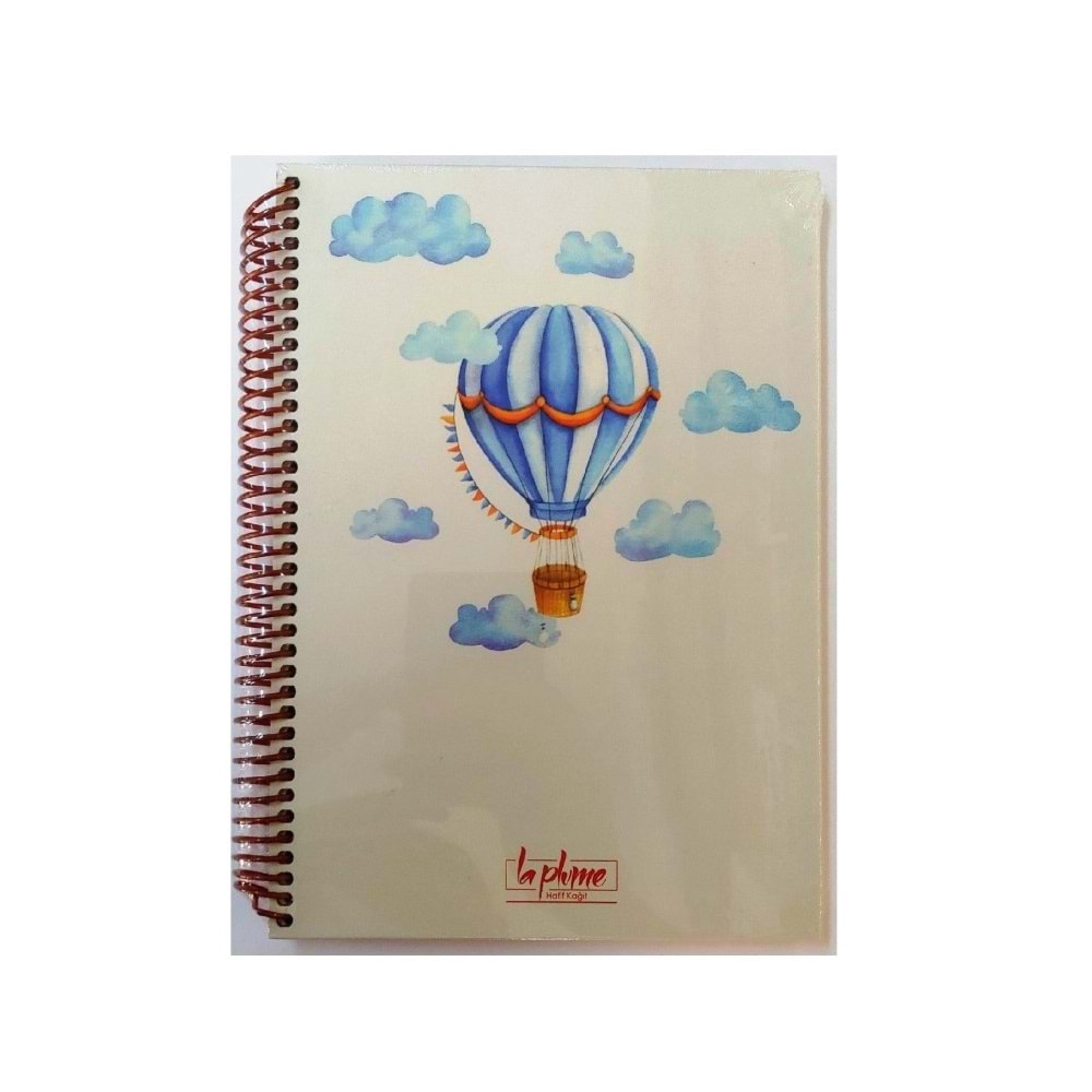 Keskin Color La Plume Balloon 17x24 80 Yp Düz Spiralli Sert Kapak Defter