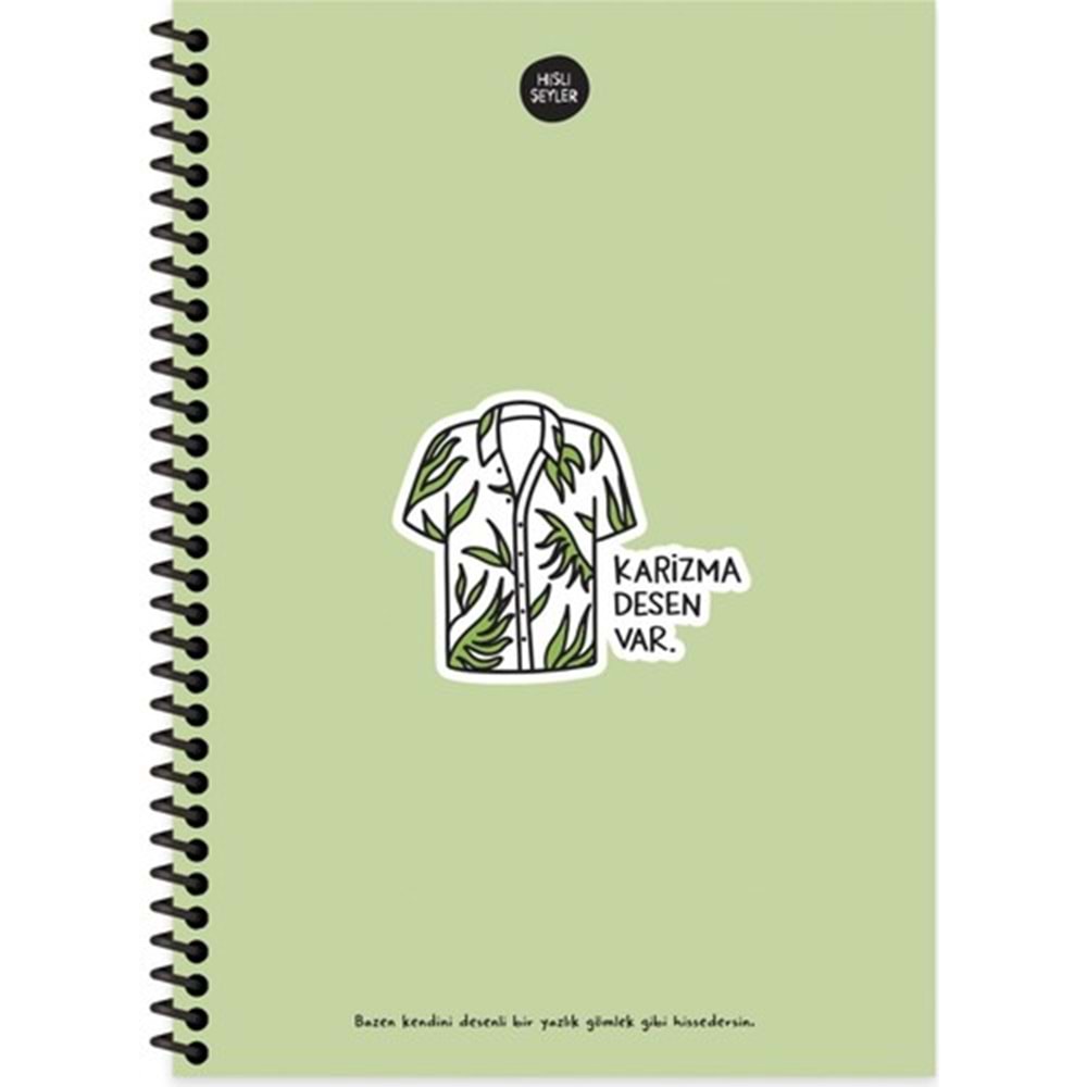 Keskin Color Hisli Şeyler 17x24 100 YP Kareli Spiralli Sert Kapak Defter Karizma