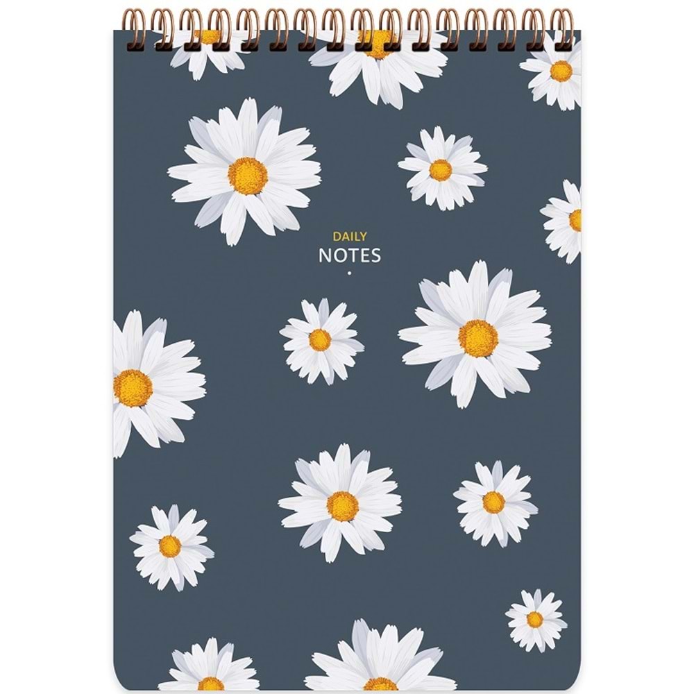 Keskin Color Spiralli Bloknot 17x24 72 YP Kareli Çiçek 145463-99(1 Adet)