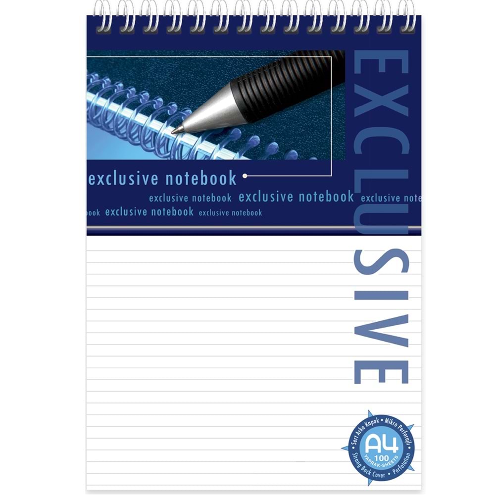 Keskin Color Bloknot Exclusive Spiralli K.Kp.A4 80 YP Çizgi