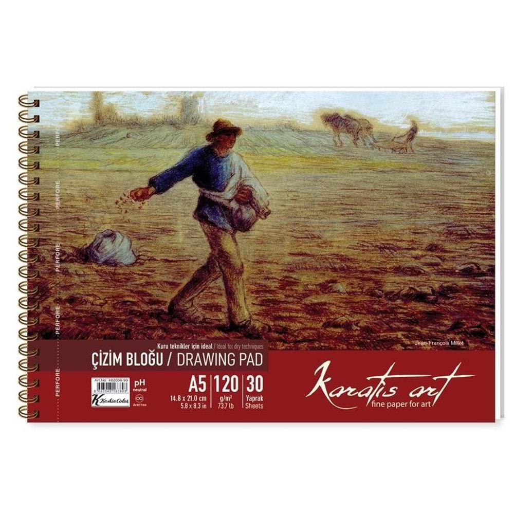 Karatis Çizim Blok Spiralli Art 120 GR A5 30 YP 482008-99