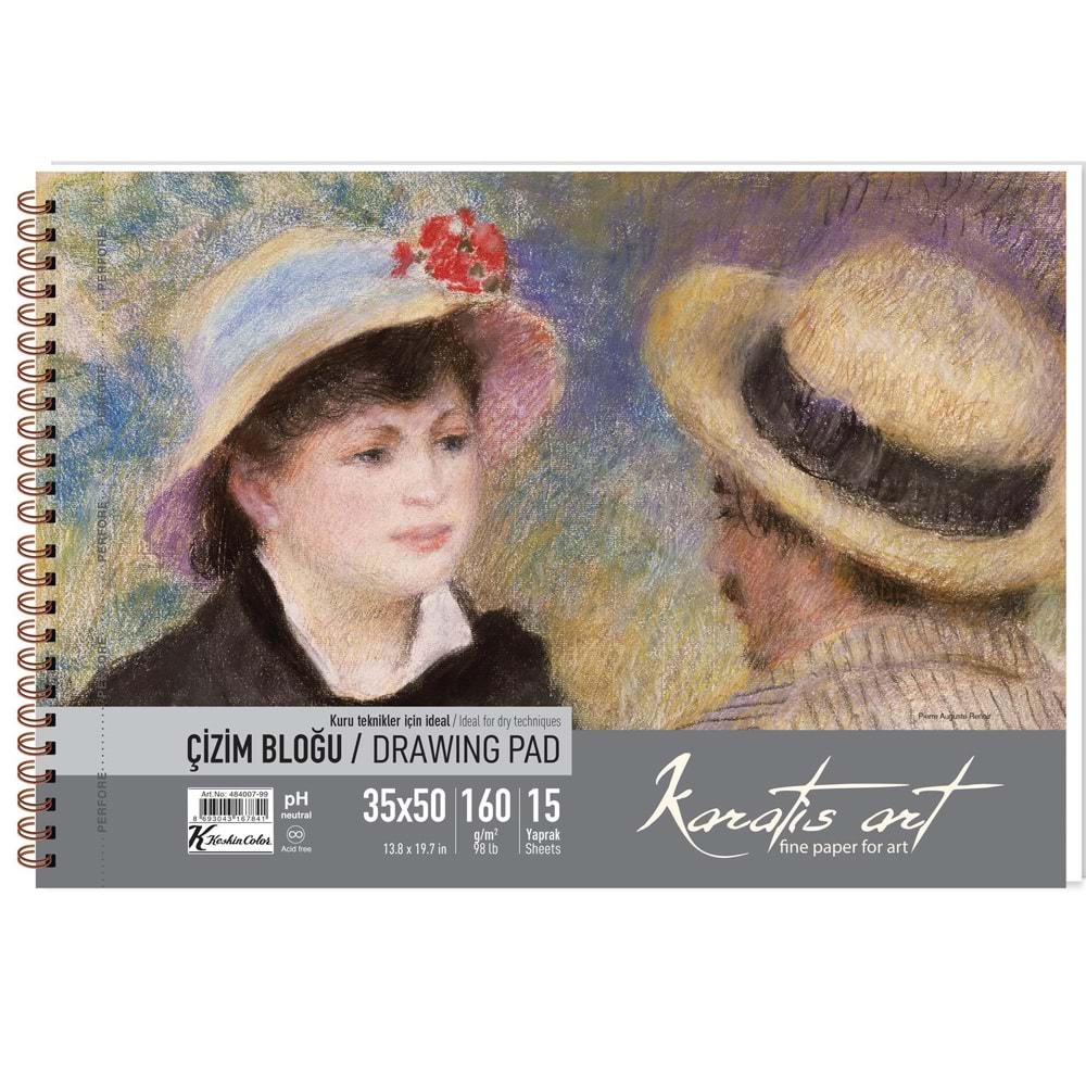 Karatis Çizim Blok Spiralli Art 160 Gr 35x50 15 YP 484007-99