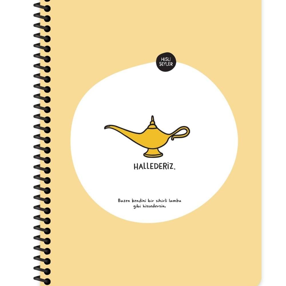 Hisli Şeyler Stickerli Defter Hallederiz 16,5x22,5 80 Yp.Kar.
