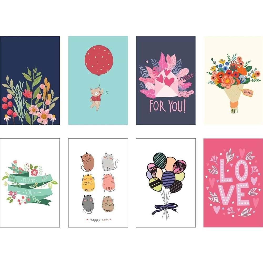 Keskin Color Mini Kutlama Tebrik Kartı Zarflı Tekli