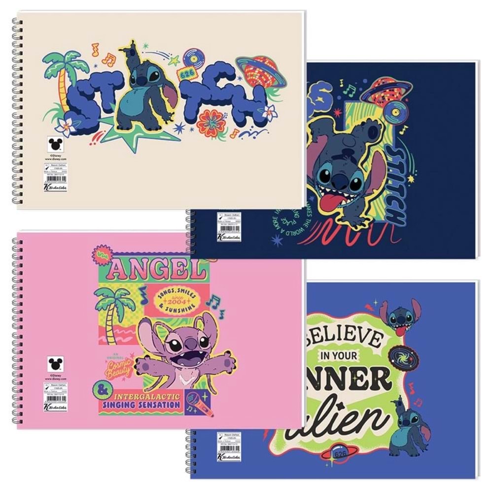 Lilo&Stitch Spiralli Resim Defteri 25x35 15 YP 300215-14 (1 Adet)