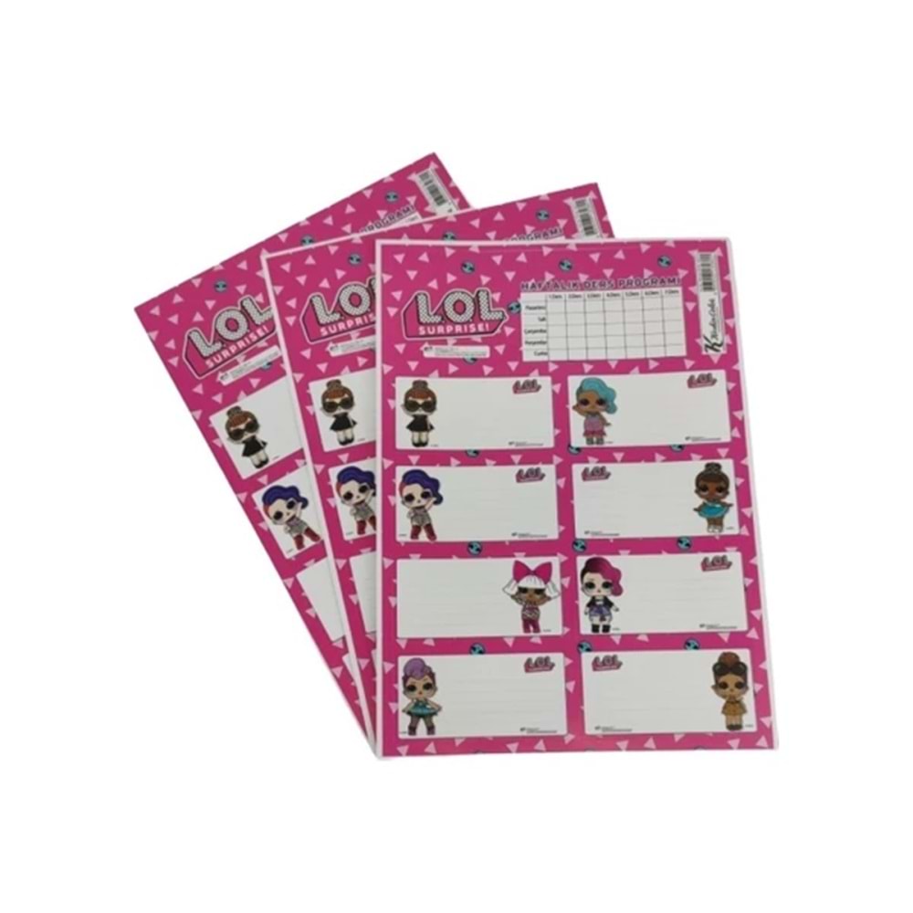 L.o.l.tweens Ders Programlı 3lü Etiket