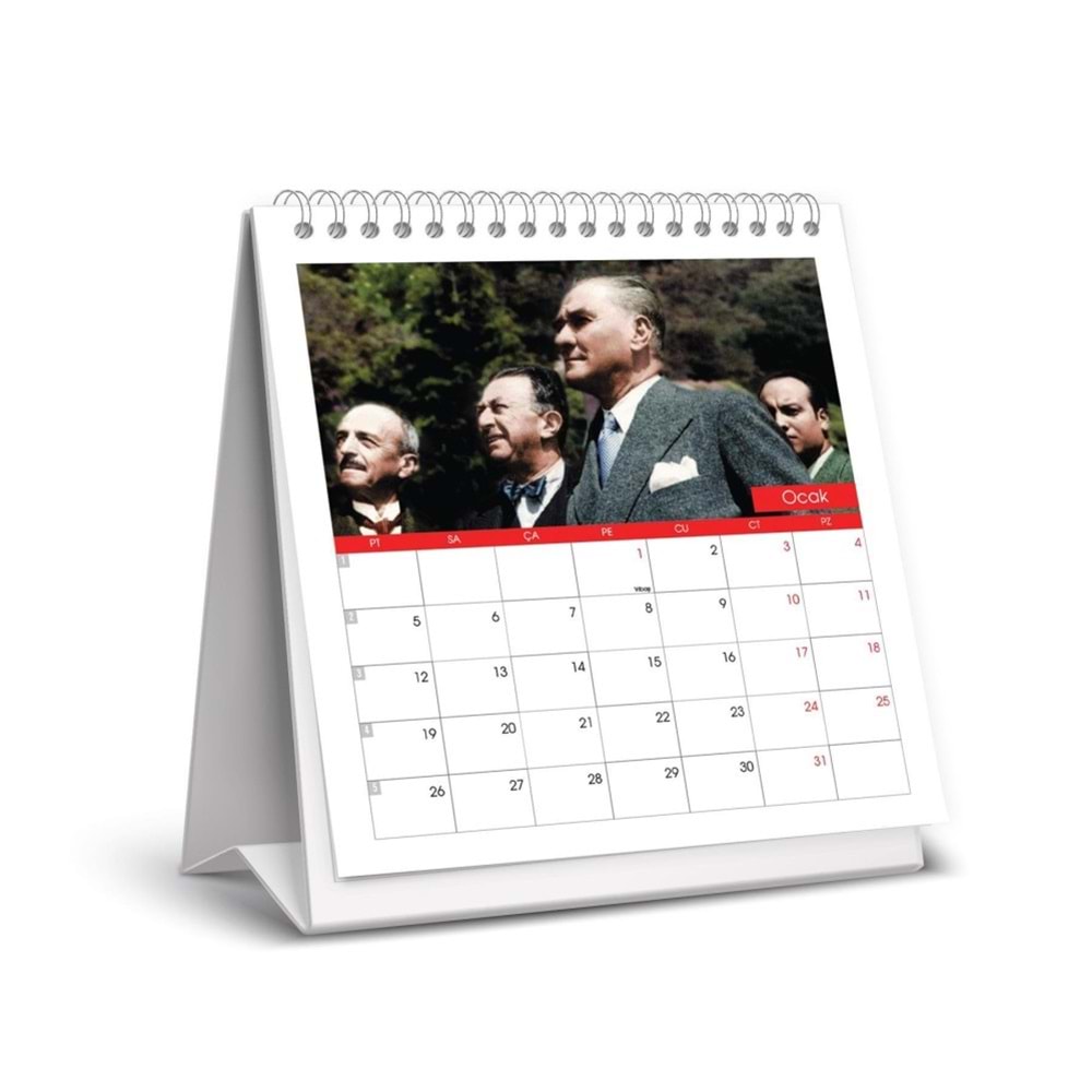 Keskin Color Masa Takvimi Kare Atatürk 2026