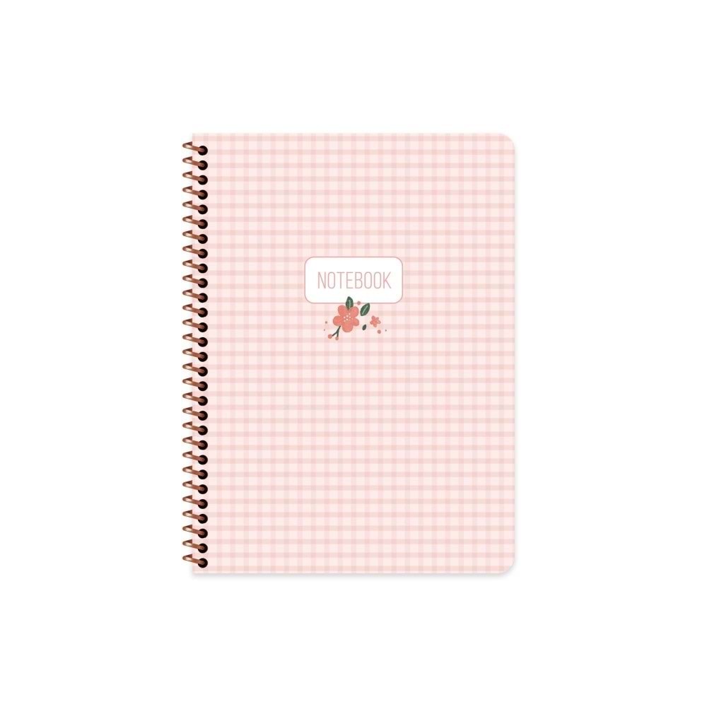 Keskin Color Spiralli Sert Kapak Defter Pötikare 16,5x22,5 120 Yp Çizgisiz