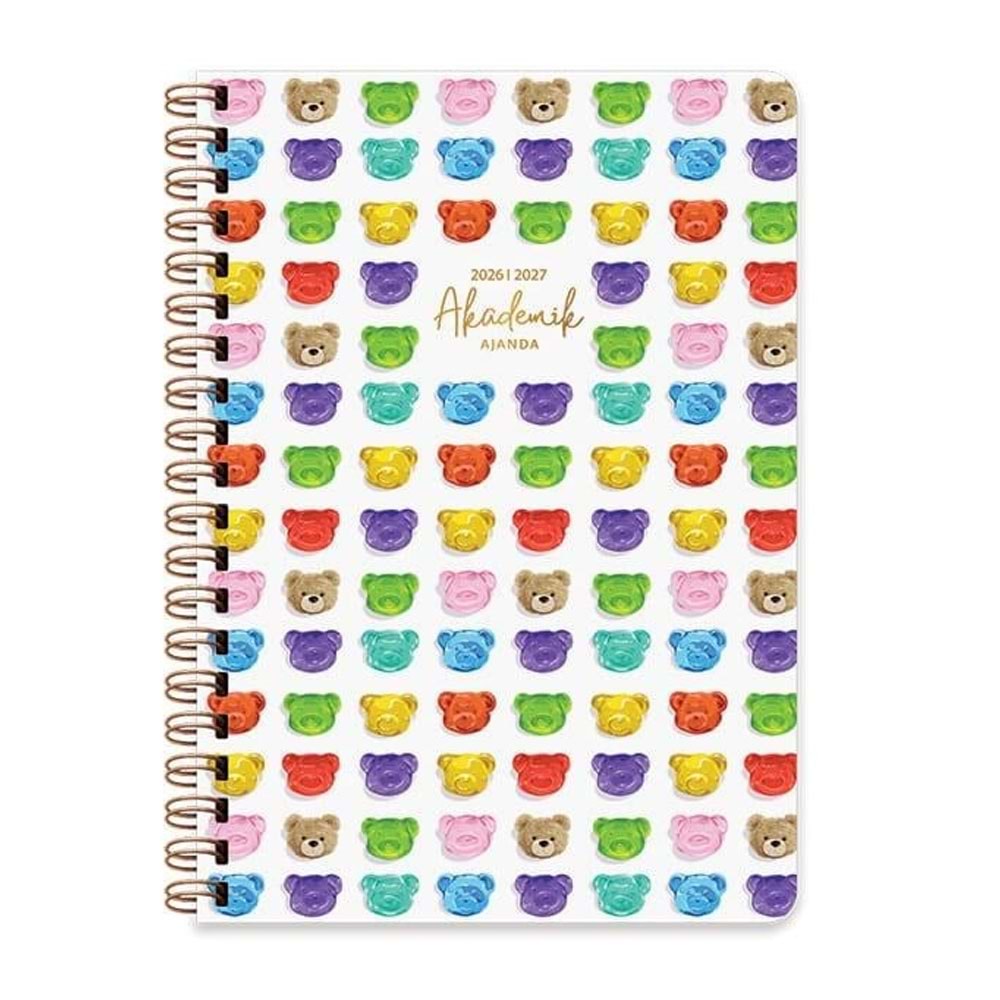 Keskin Akademik Ajanda 17*24 Spiralli - Teddy 600208-99