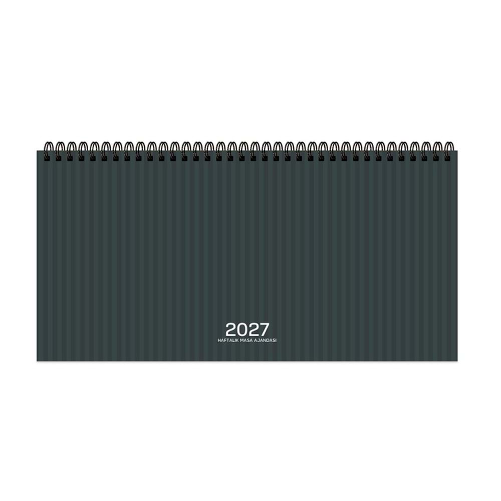 Keskin 2027-AJ-66 16x33,5 Spralli Haftalık Masa Ajandası-Atatürk (1 Adet)