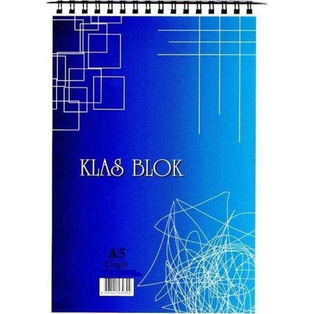 Klas Bloknot Spiralli Kareli 36 YP A5