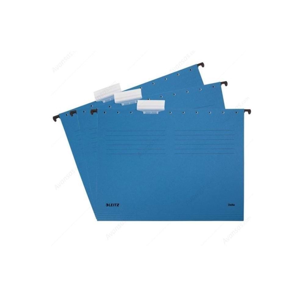 Leitz Askılı Dosya Telsiz Delta Karton A4 Mavi 6515 (1 Adet)