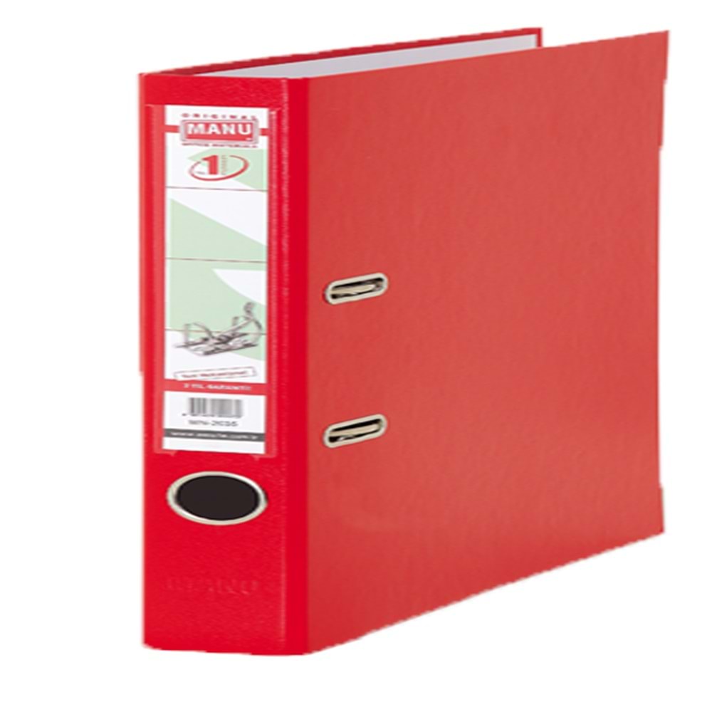 Manu Büro Klasör Geniş Plastik Kırmızı 2030