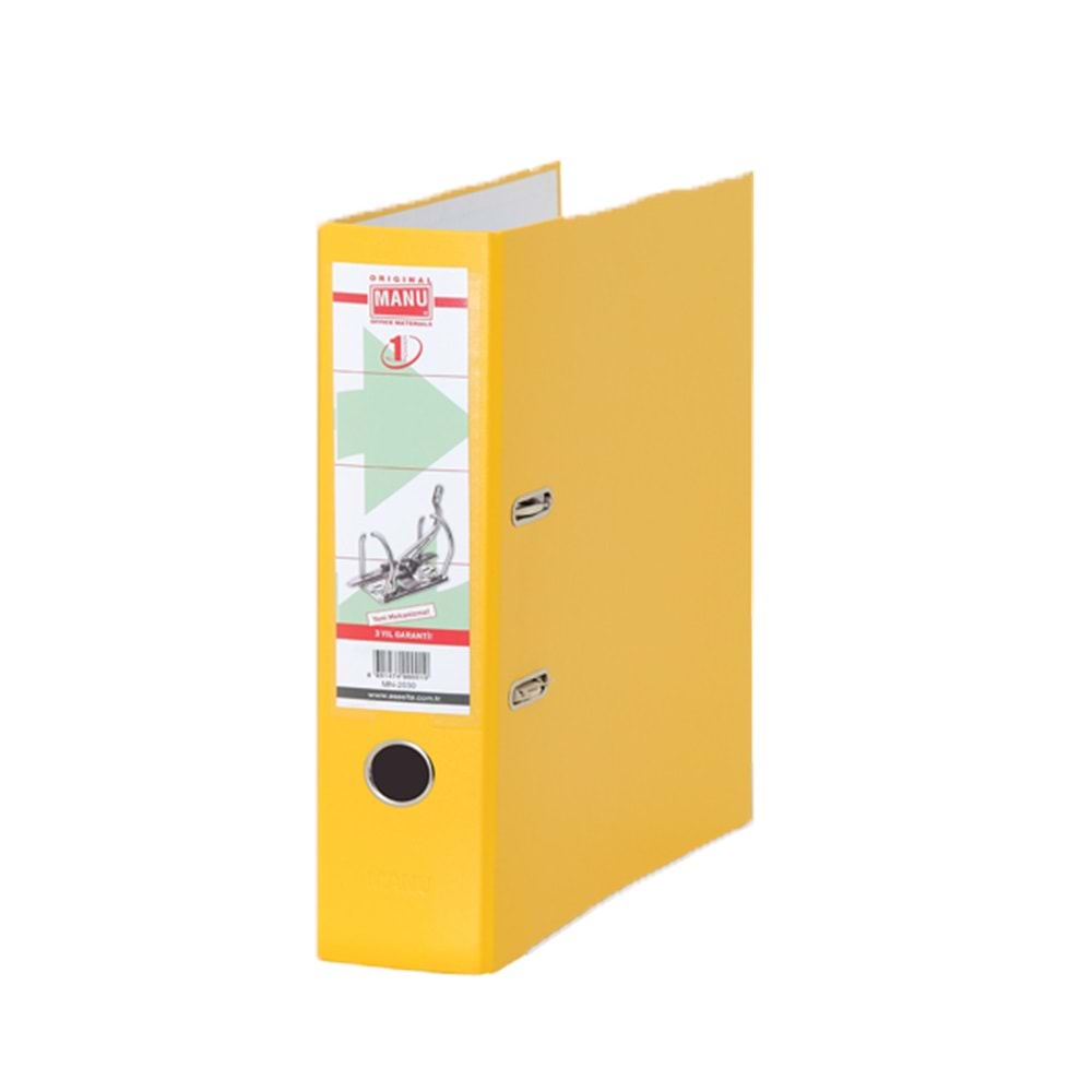 Manu Büro Klasör Geniş Plastik Sarı 2030