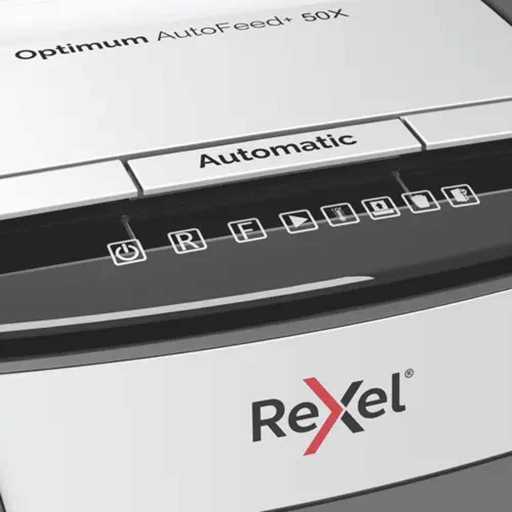 Rexel Evrak İmha Makinesi Optimum Auto+ 50X EU Otomatik Siyah 2020050Xeu