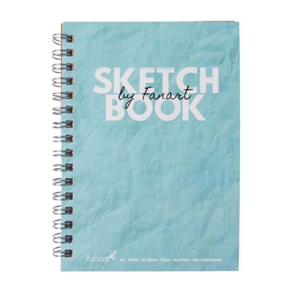 Fanart Academy Sketch Book 120 GR Spiralli 50 YP A5 Turkuaz 8671
