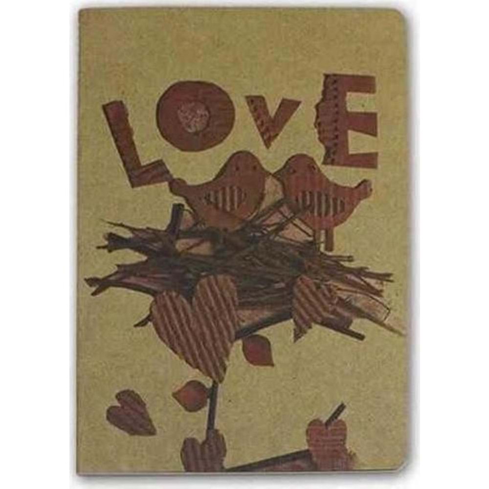 Liz Defter Kraft Kapak Ivory Kareli 50 Yaprak A5 KFA5K (1 Adet)