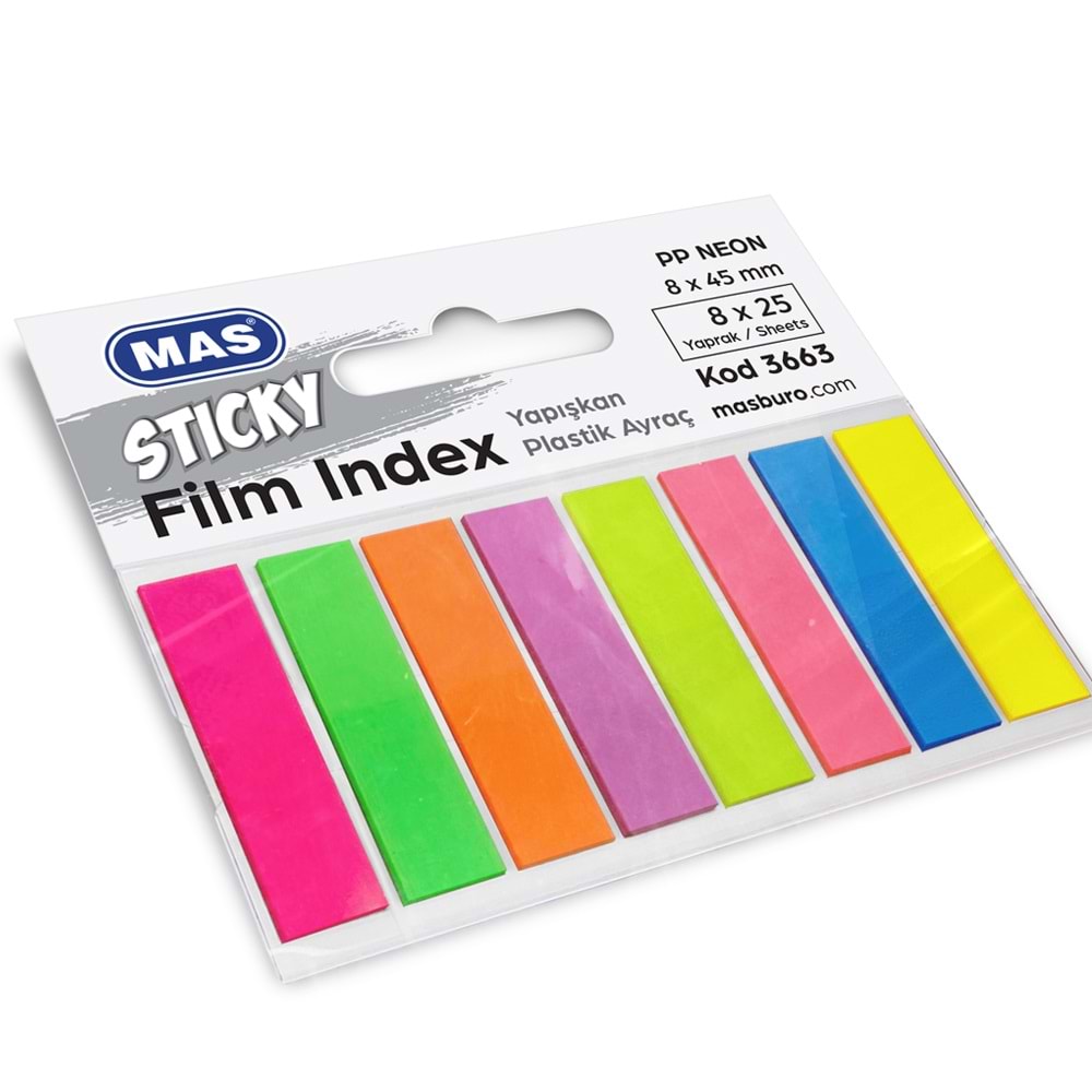 Mas Film Indeks 8x45 PP Dörtgen 25 S-8 Renk 3663 (1 Adet)