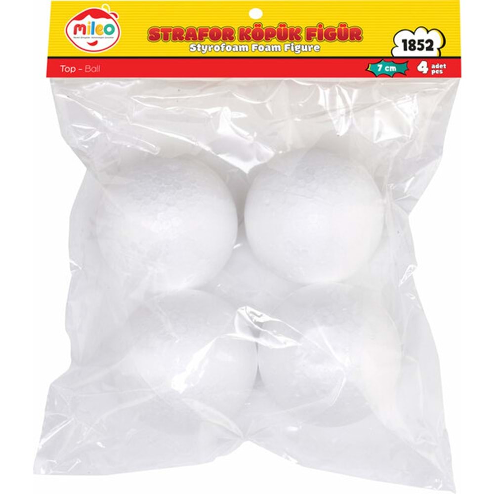 Mileo Strafor Köpük Figür Top 7 Cm 6 Lı 1852