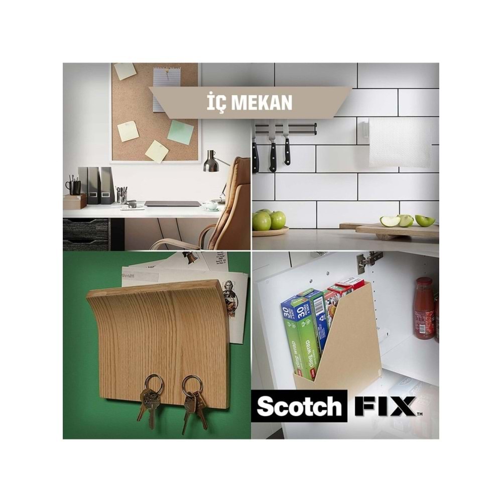 Scotch Güçlü Montaj Bandı 19mmx5m 4496g-1950p 4001