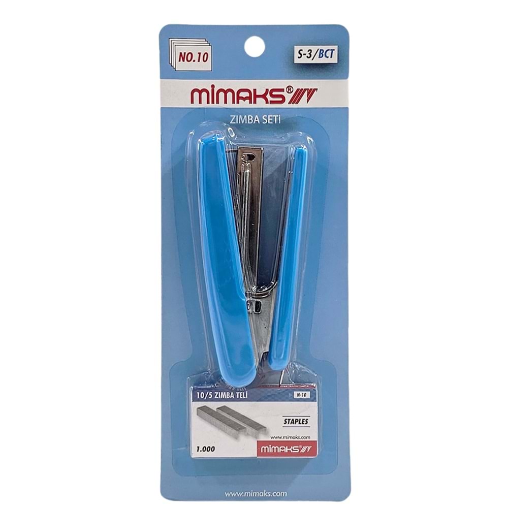 Mimaks Zımba & No: 10 Tel Set -Turkuaz S-3/BCT