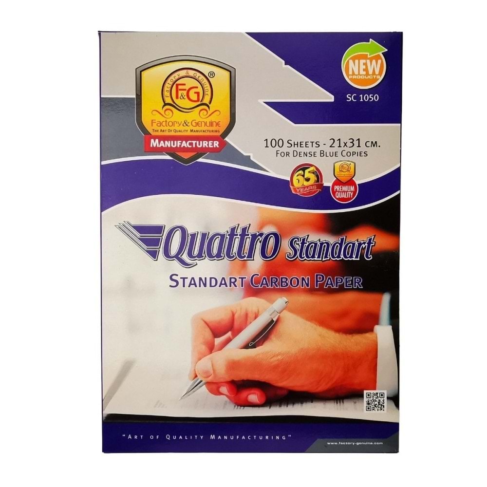 Factory Karbon kağıt Standart 21x31 Cm Mavi Sc1050-l
